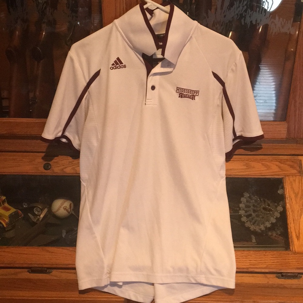 Mississippi State adidas climate dry polo t-shirt